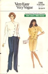 7395 Vogue  ASYMMETRIC JACKET, SKIRT, PANTS EZ PATTERN 12
